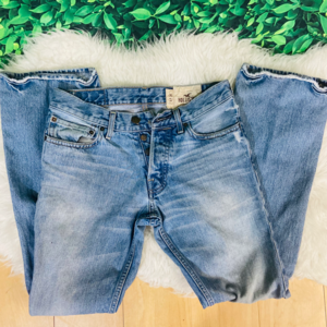 Hollister casual blue jeans low rise slim boot 30X32